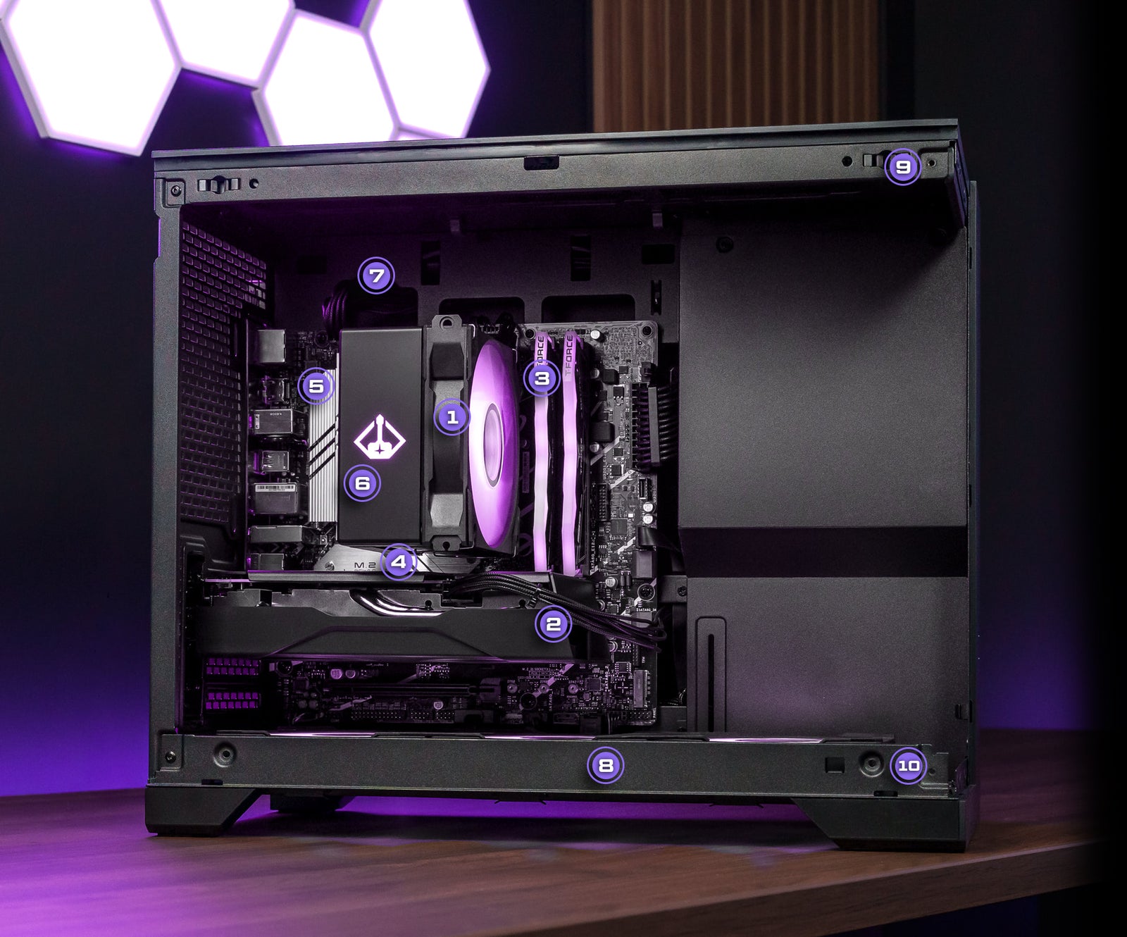PC diagram with components labeled