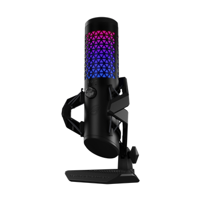 Angled view of microphone || card