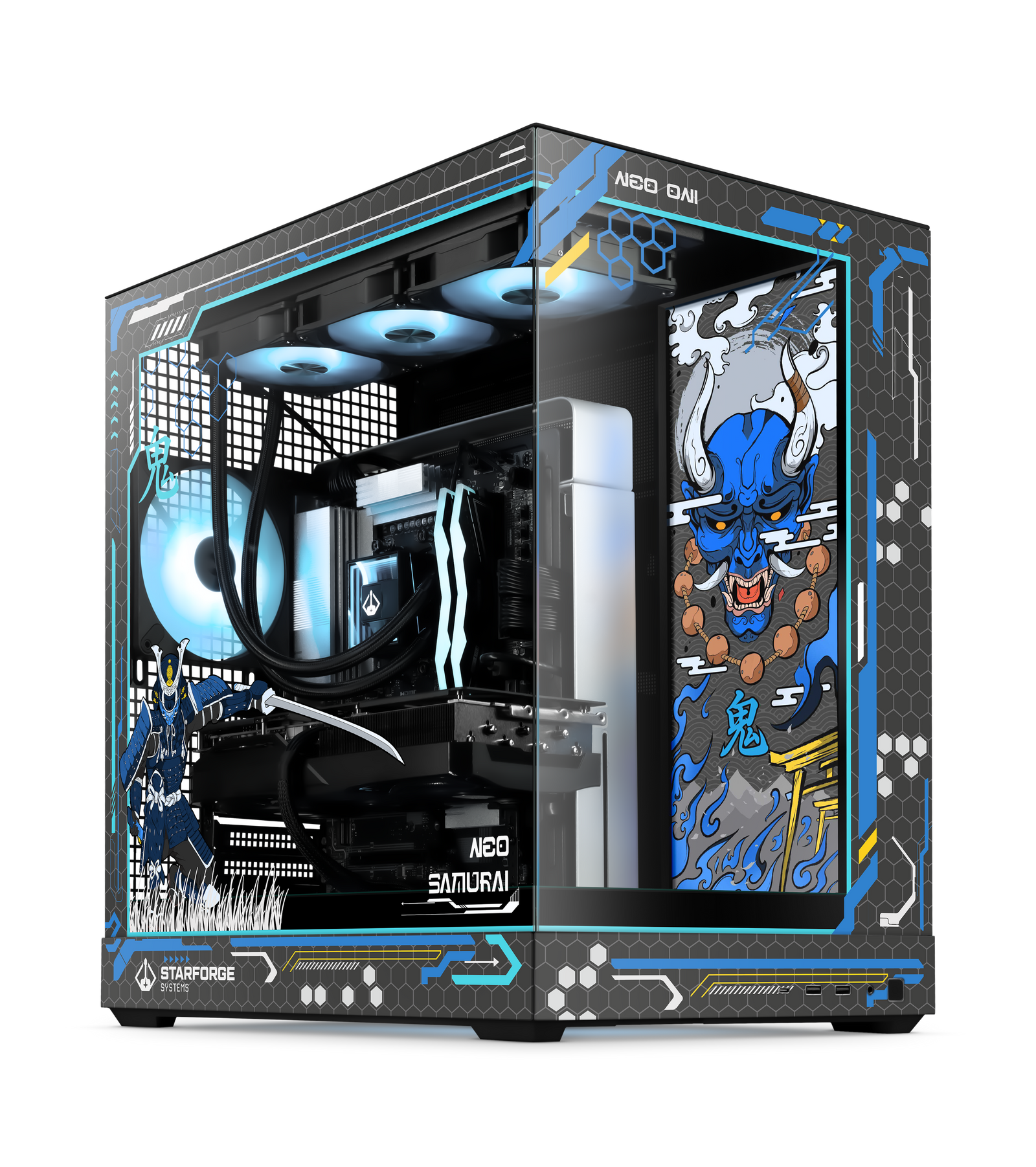 Azure Oni Print angled view