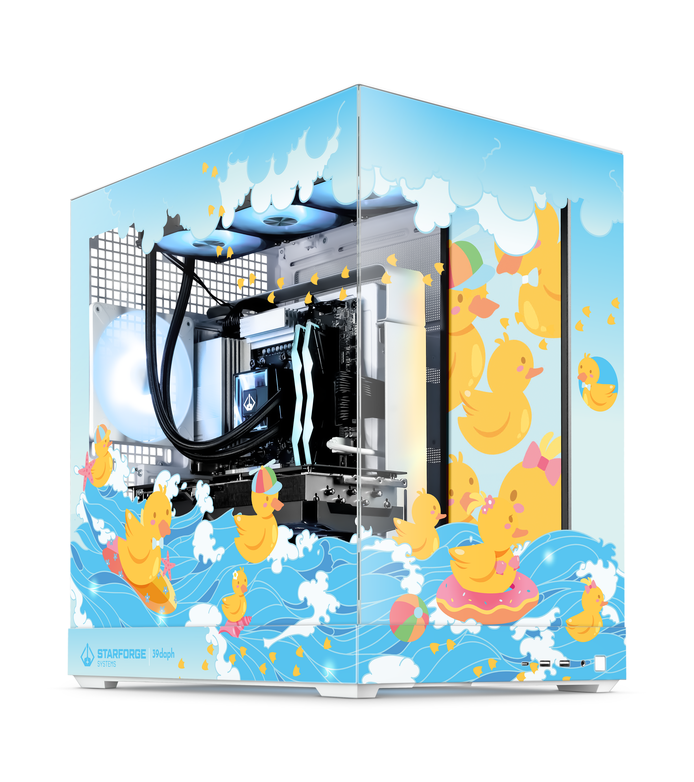 Daph's Ducks Print angled view