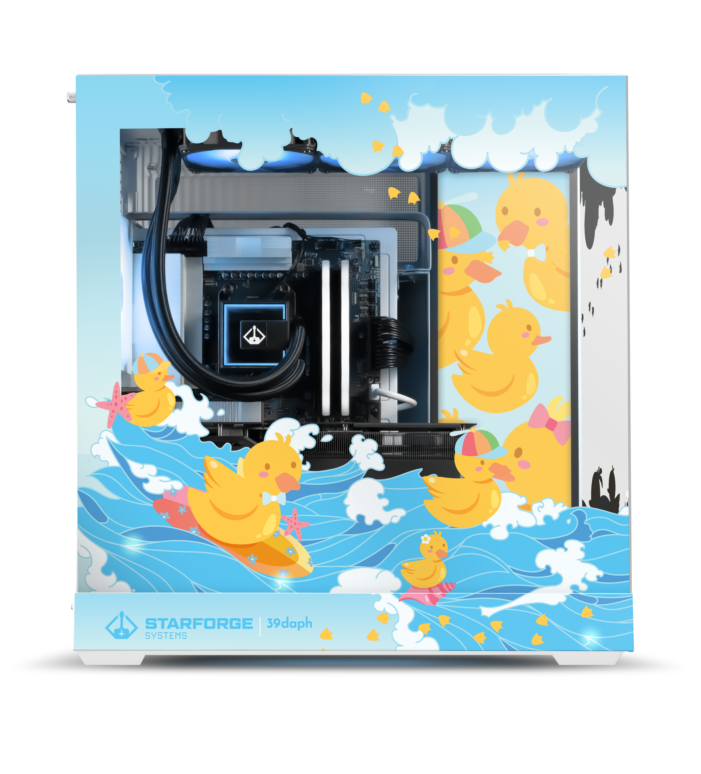 Daph's Ducks Print side view