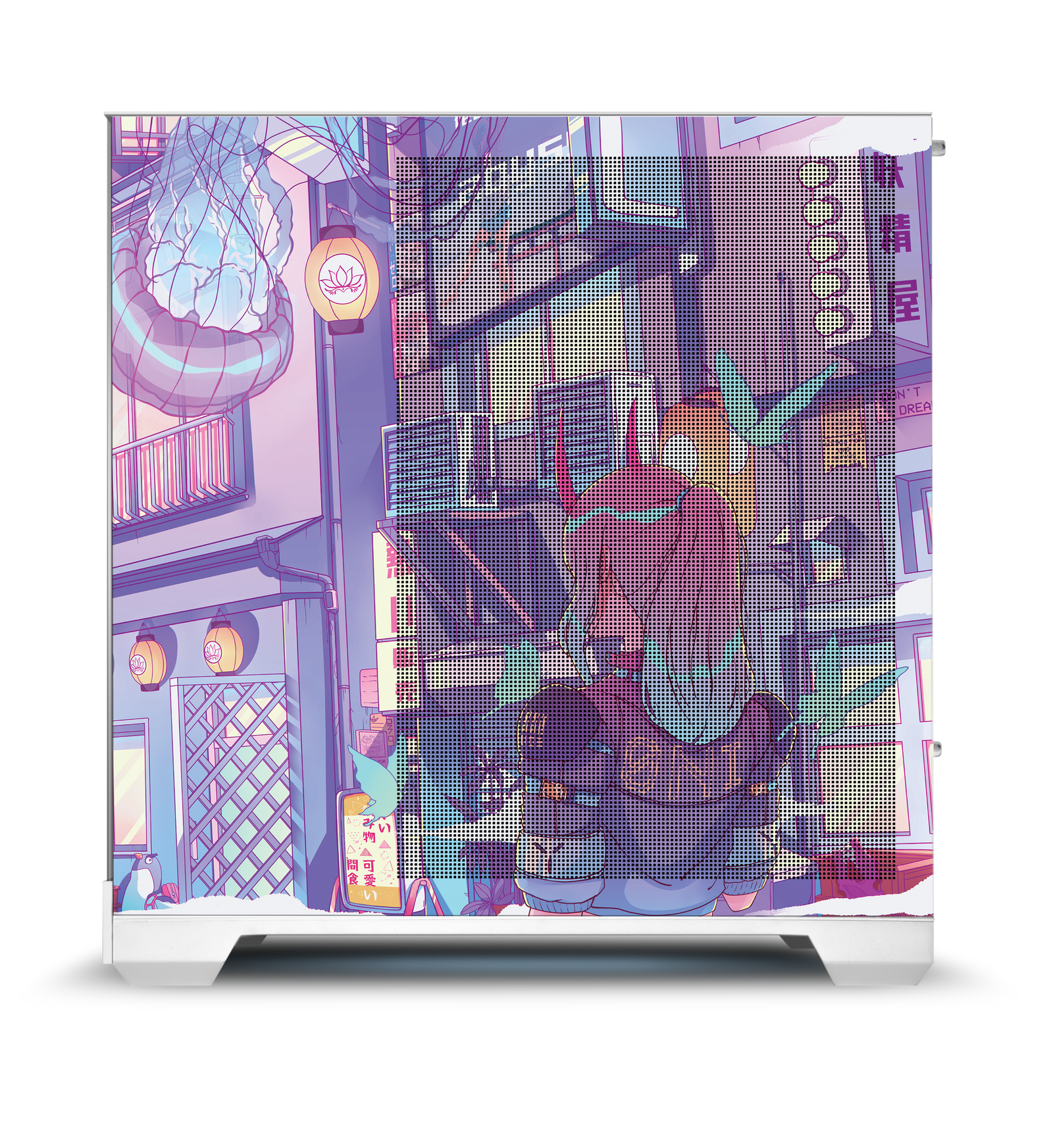 Jellyfish Crossing Case Print rear view