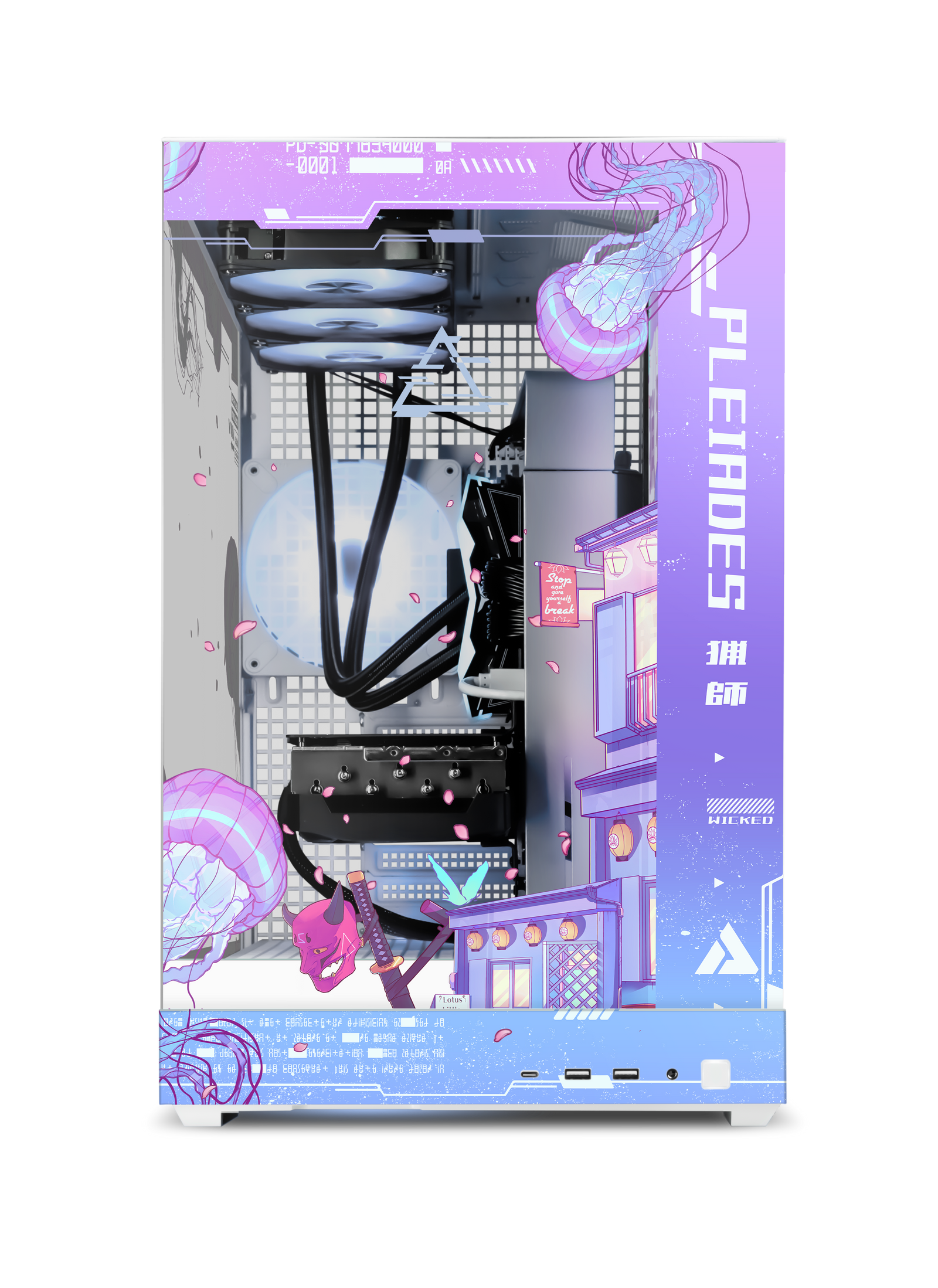 Jellyfish Crossing Case Print front view
