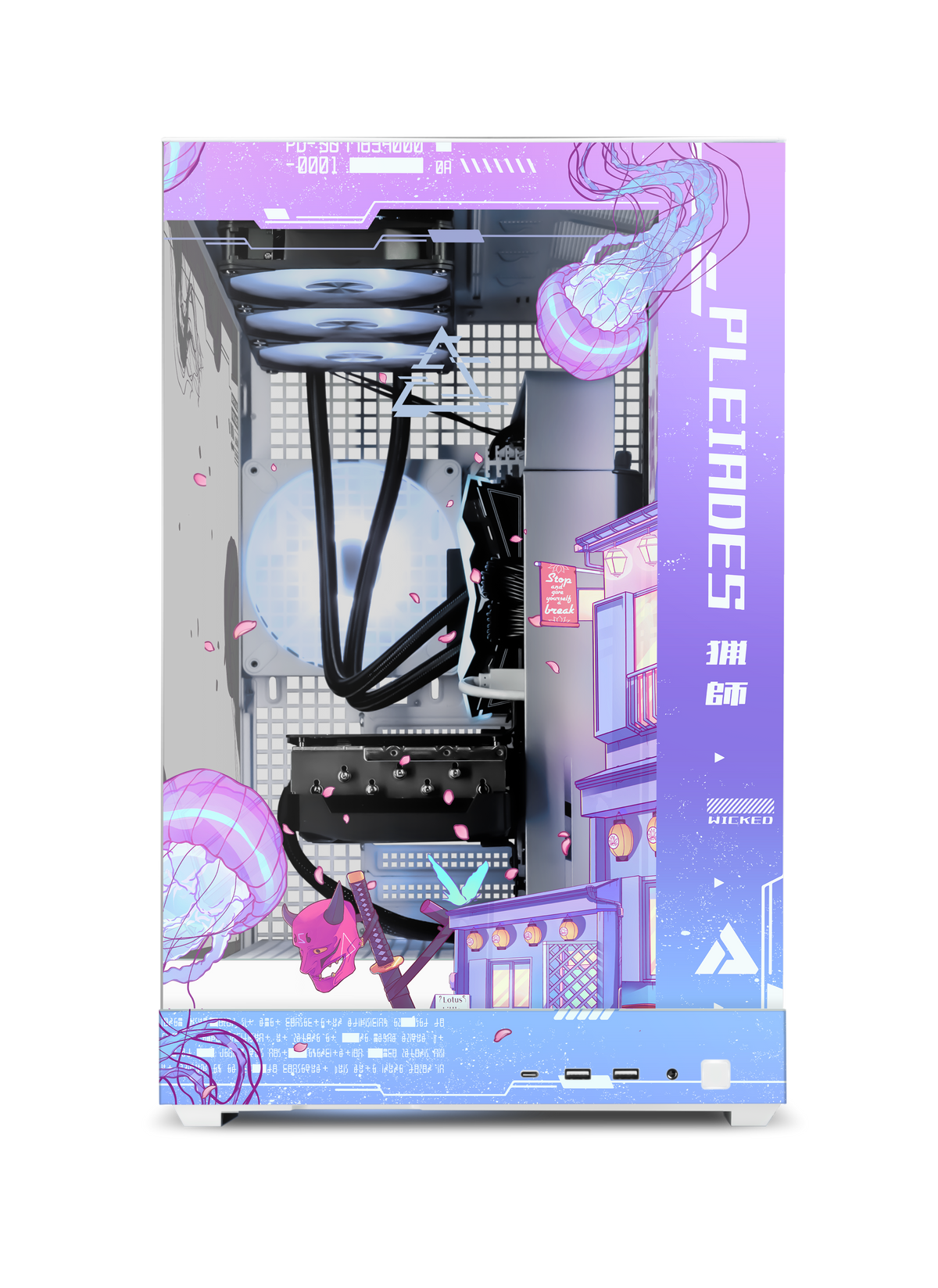 Jellyfish Crossing Case Print front view