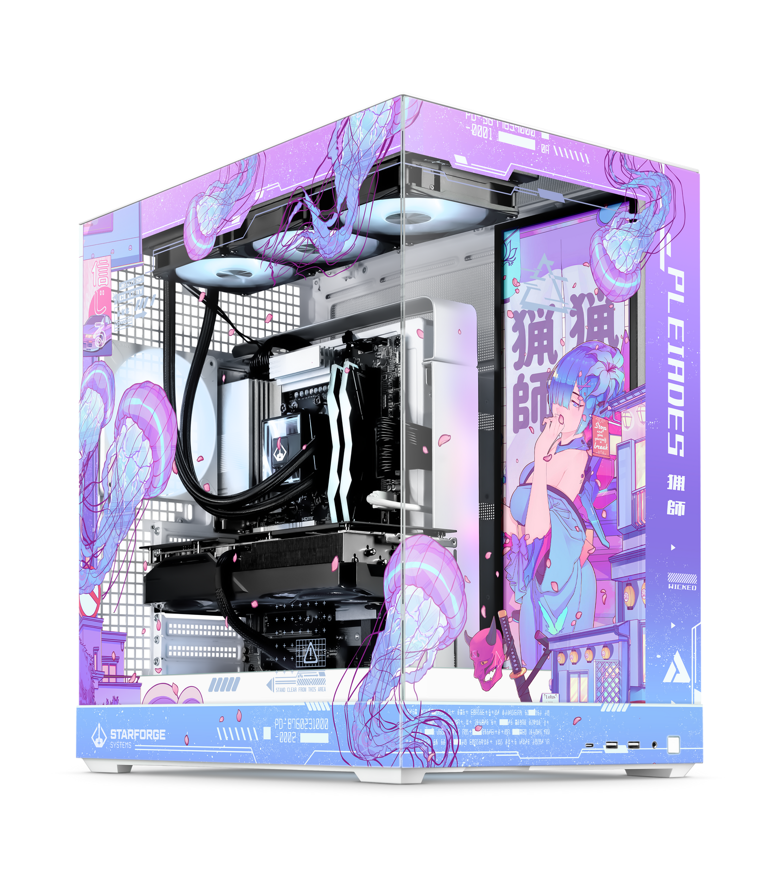 Jellyfish Crossing Case Print angled view