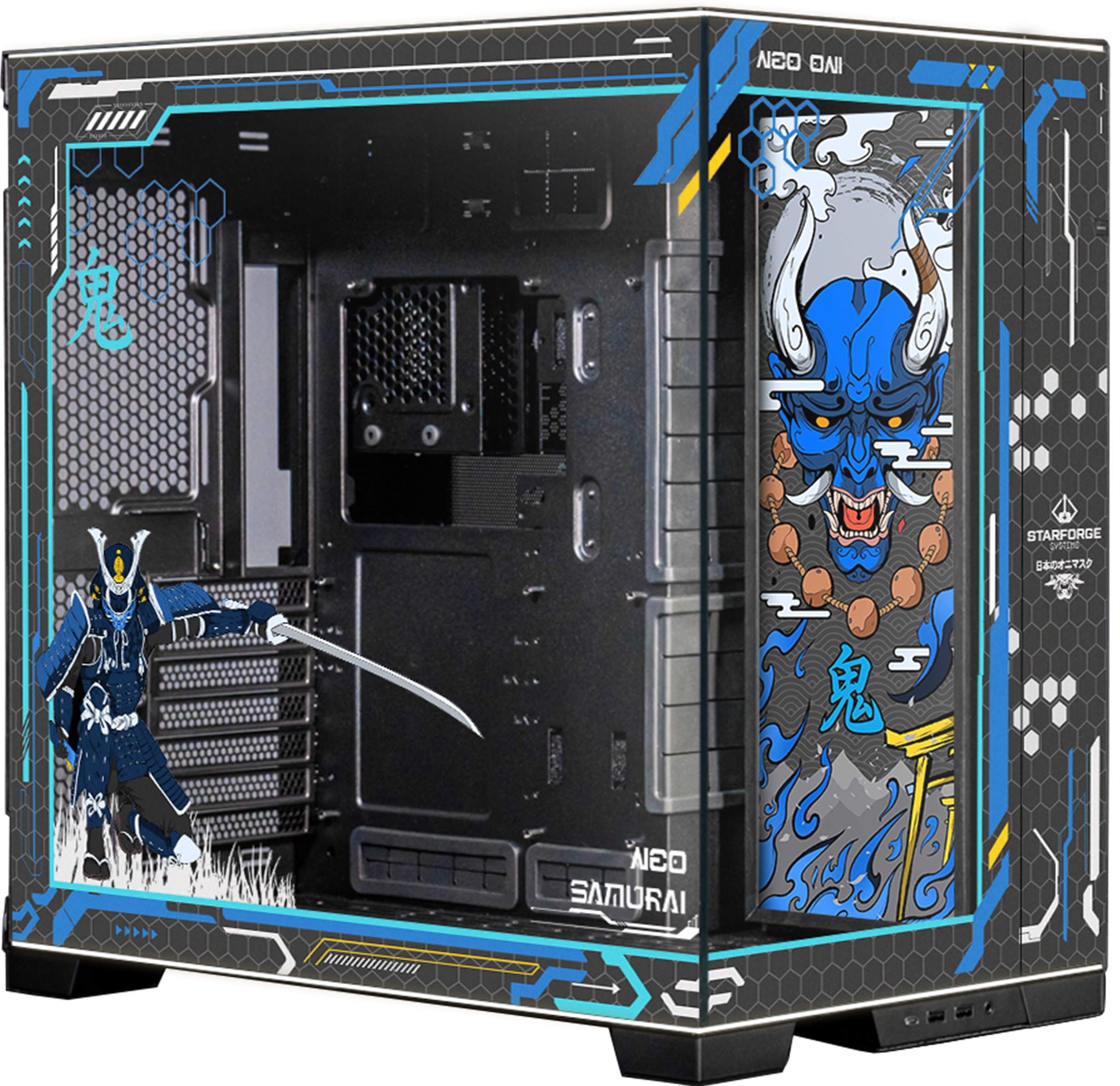 Anime PC Cases Starforge Systems BlueOni Case Cutout 1 Aa152898 231e 442a 96b2 