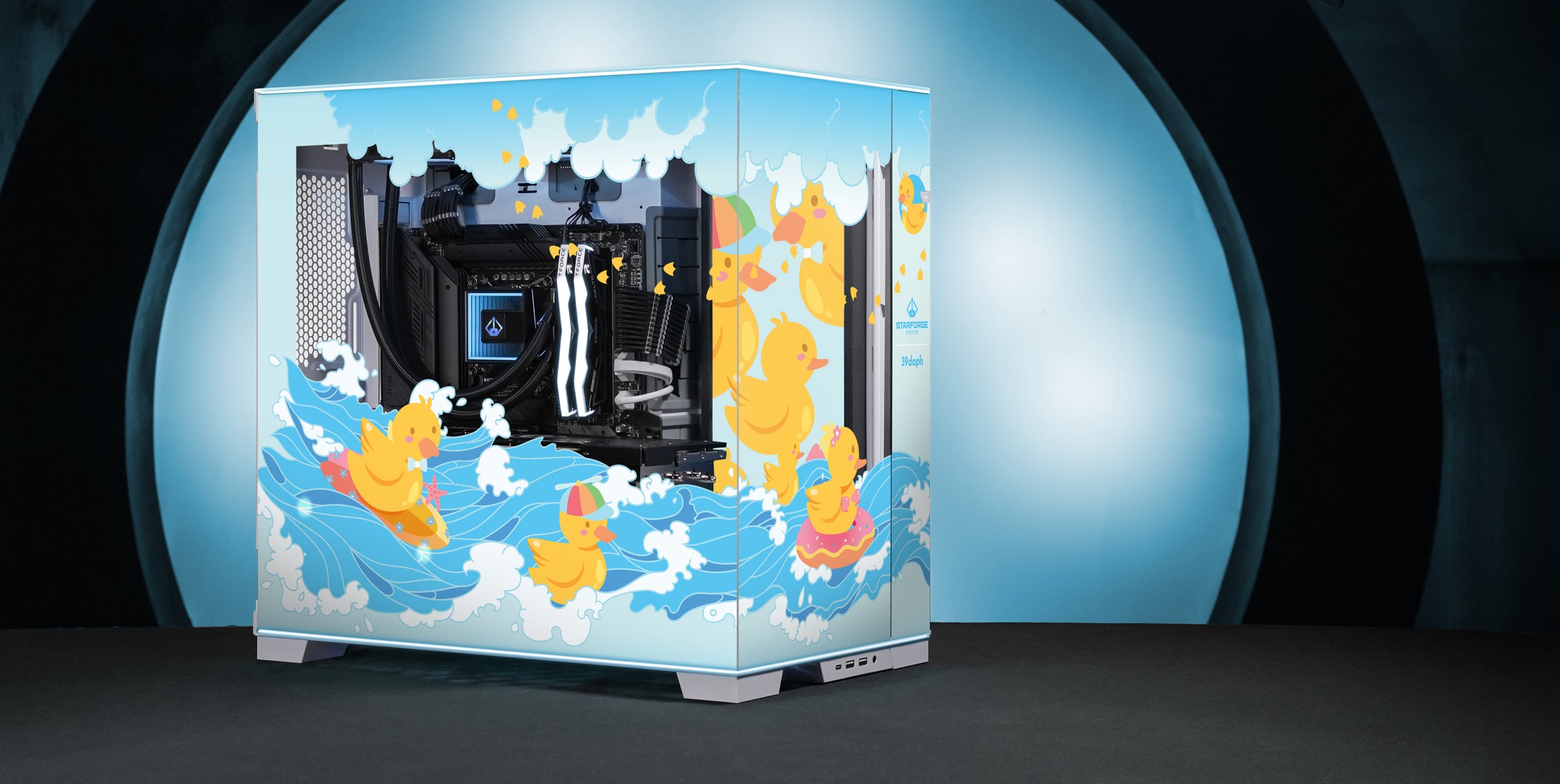 Daph's Ducks Print angled view