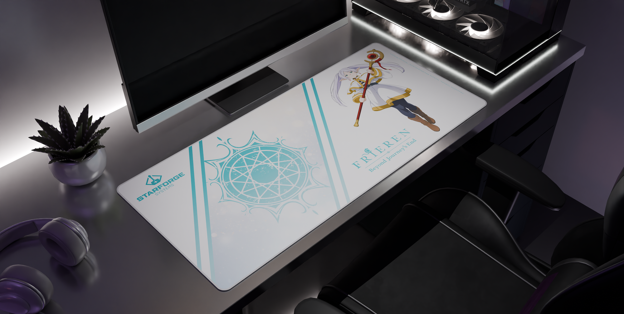 Frieren - Desk Mat side view