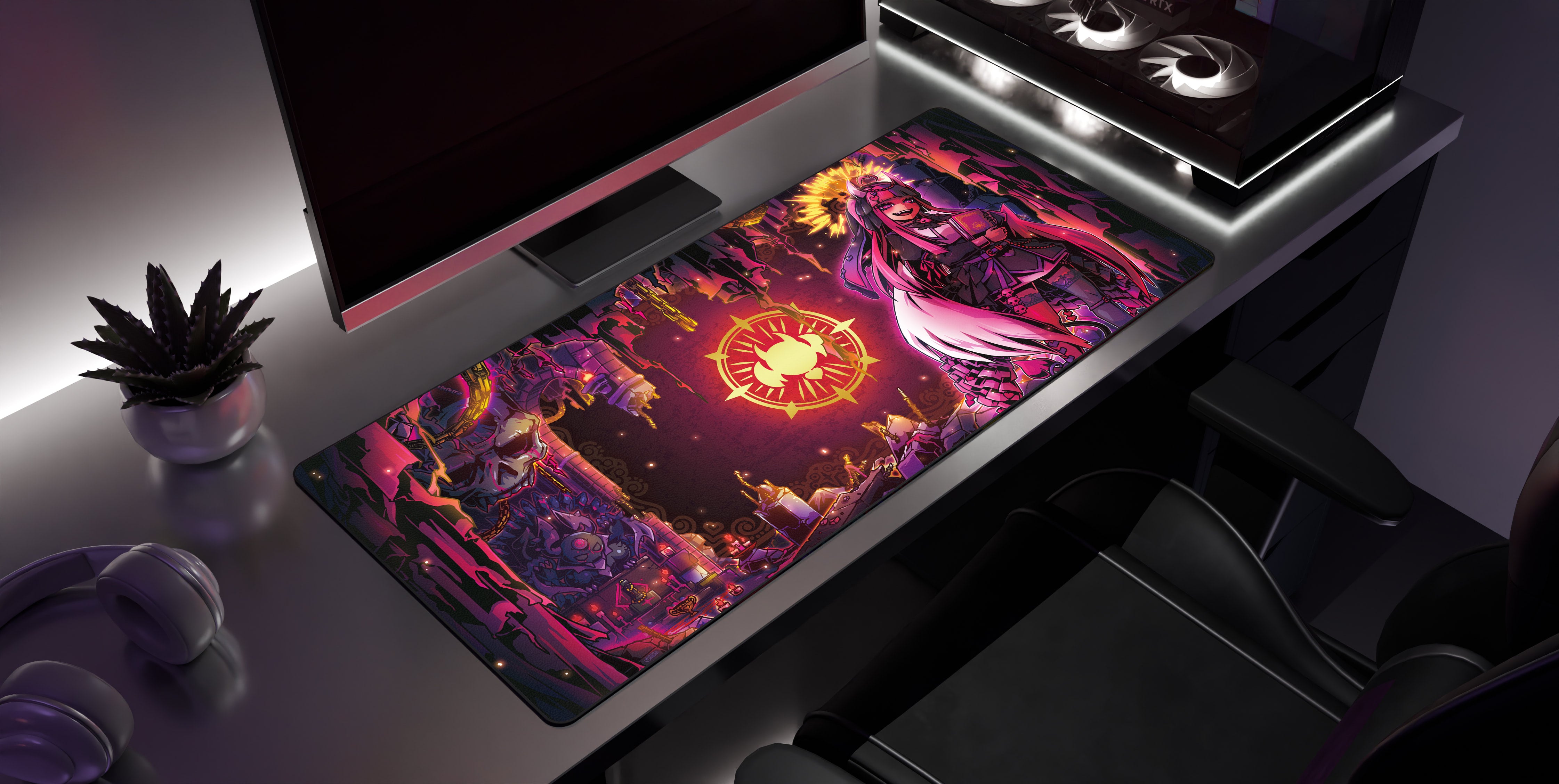Ironmouse - Desk Mat side view
