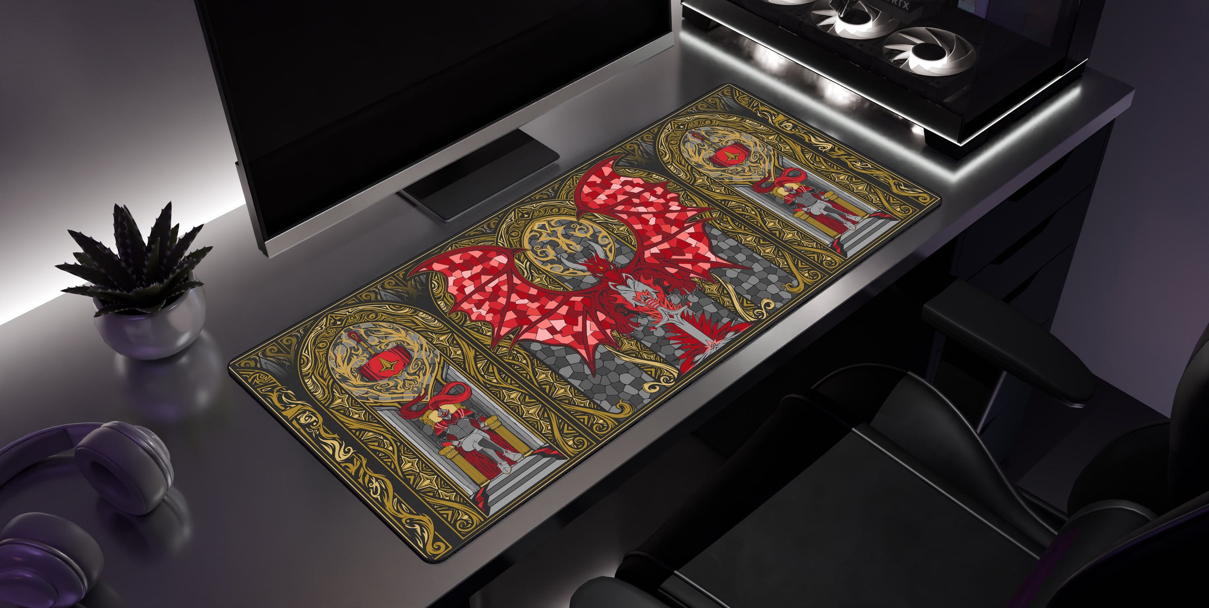 Dragonlight - Desk Mat side view
