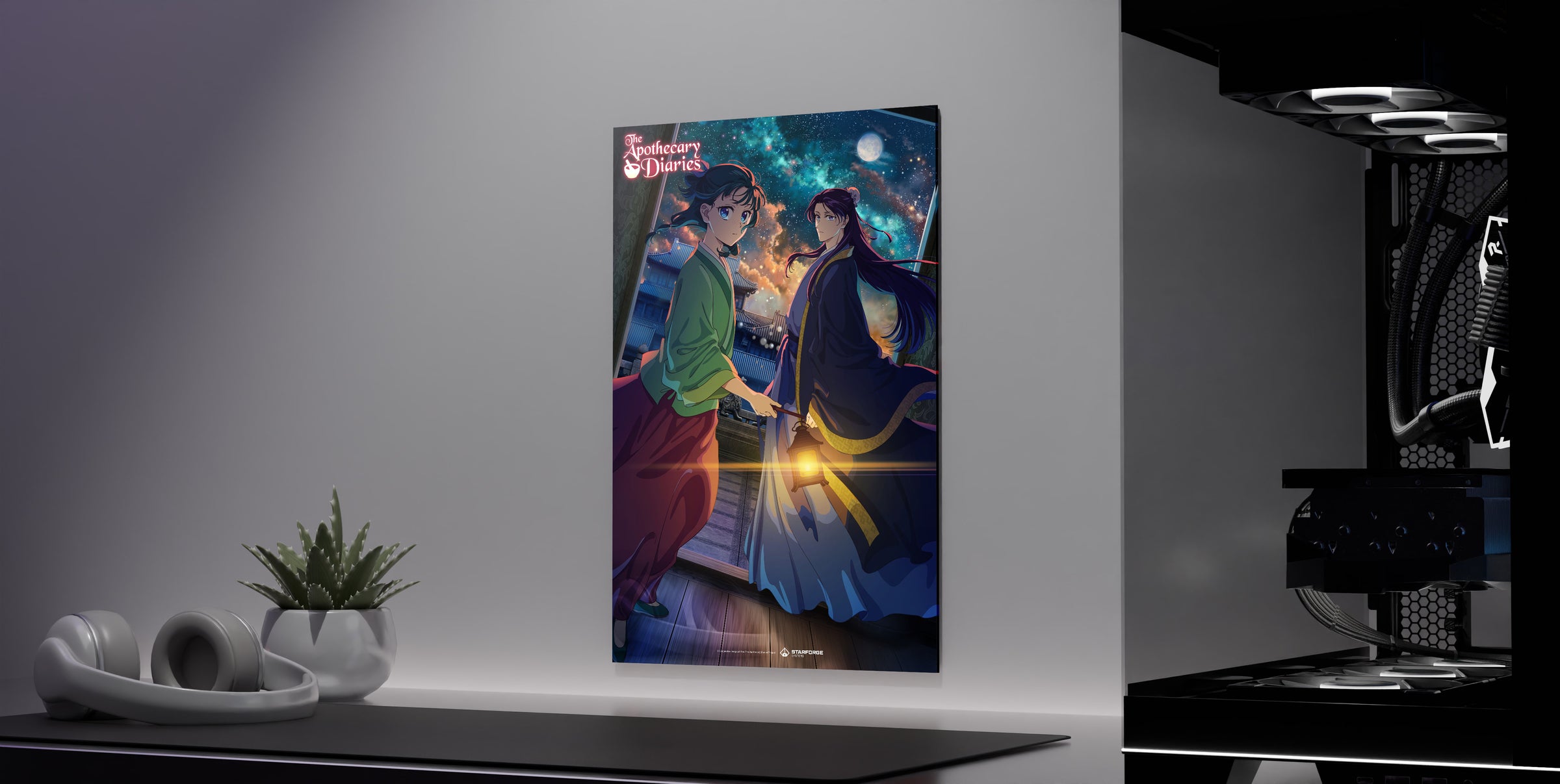 Into The Night - The Apothecary Diaries Wall Art side view