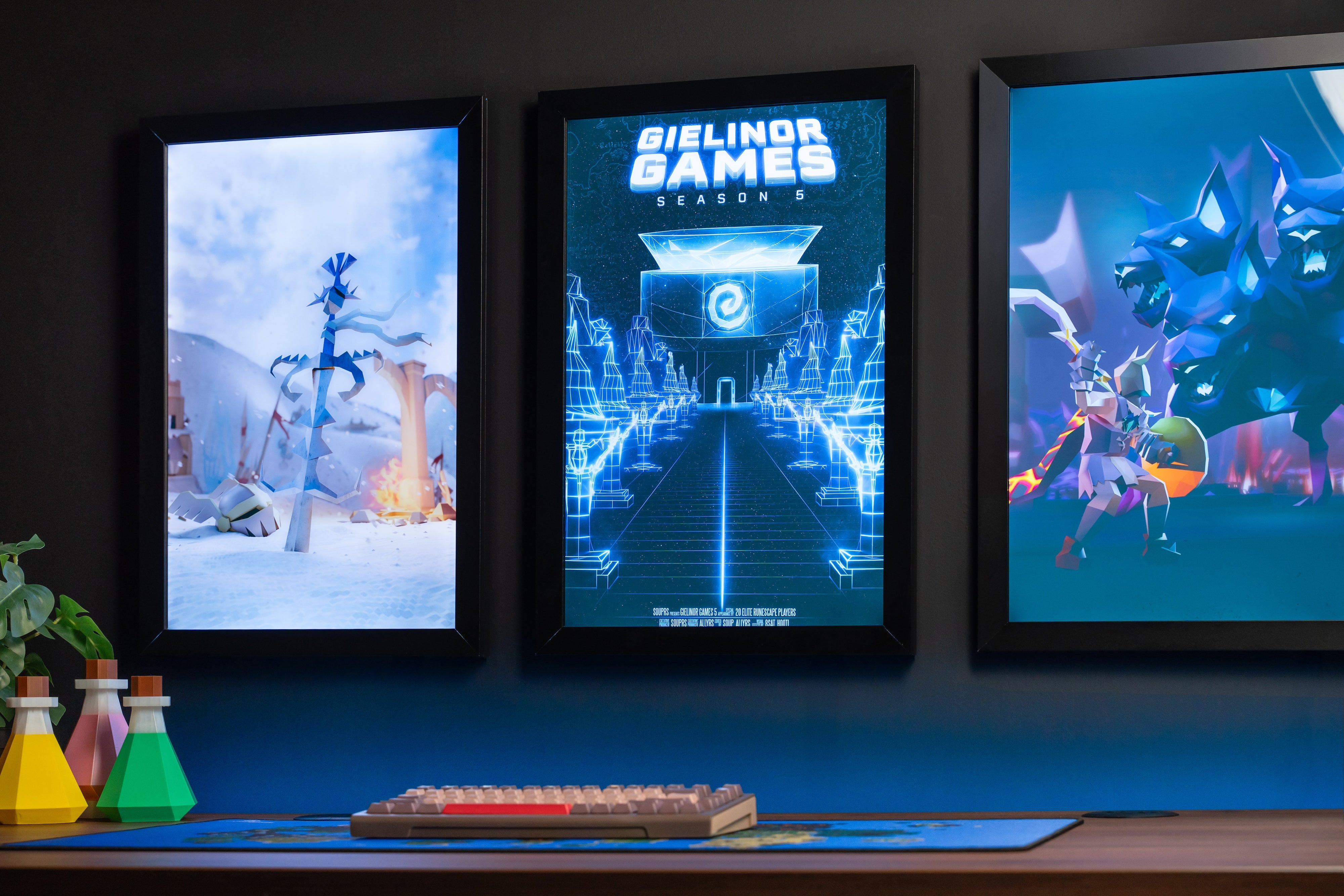 Gielinor Games Wall Art + Lightbox Bundle