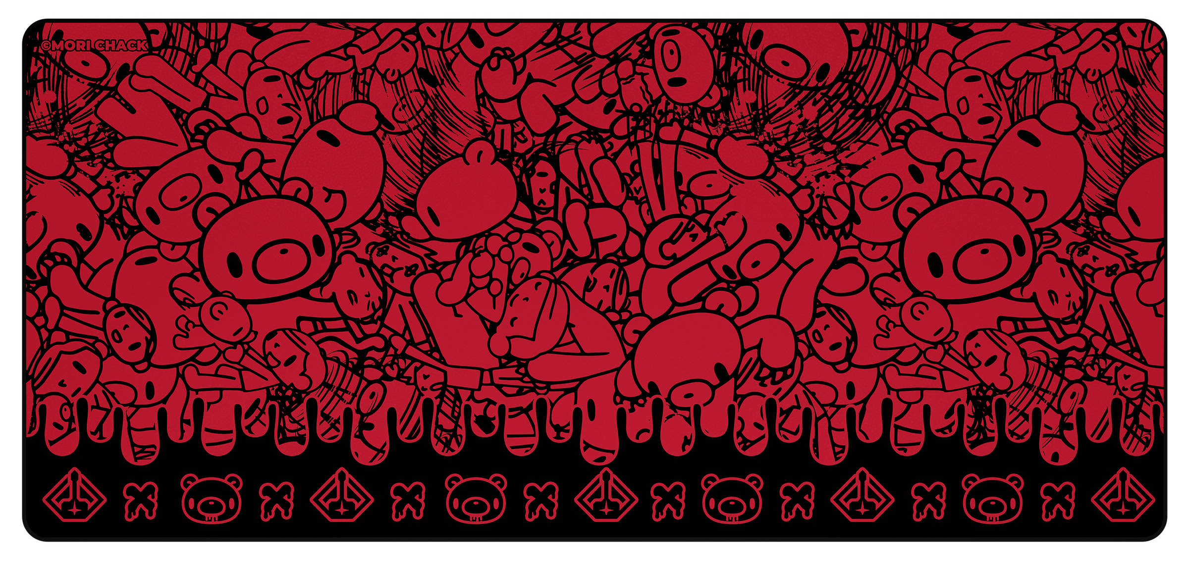 Seeing Red - Desk Mat angled view