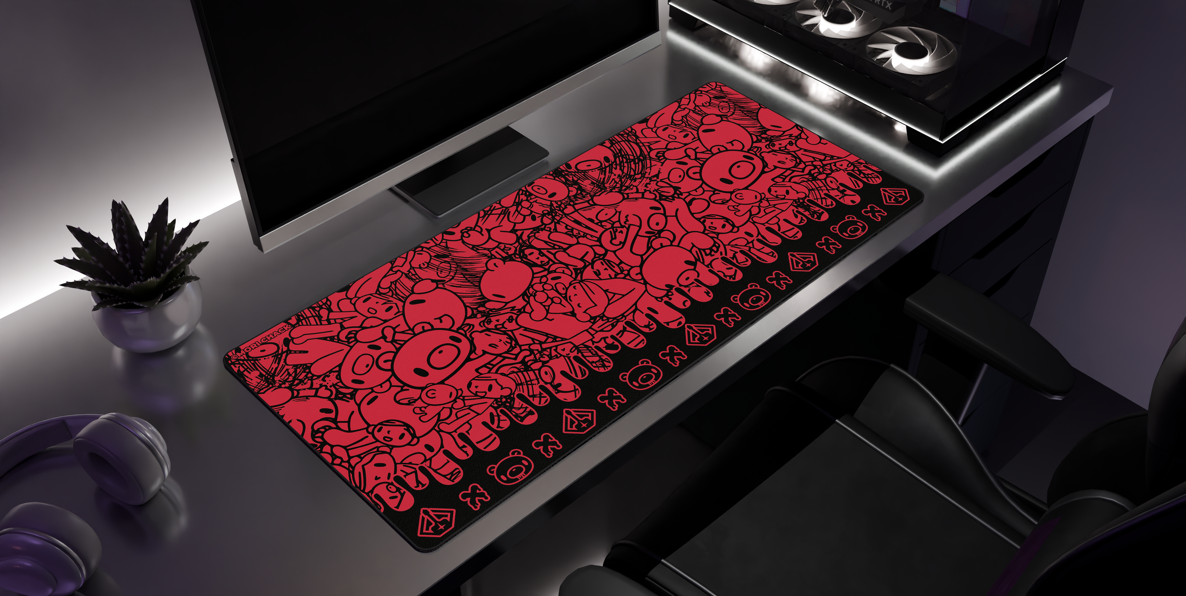 Seeing Red - Desk Mat side view