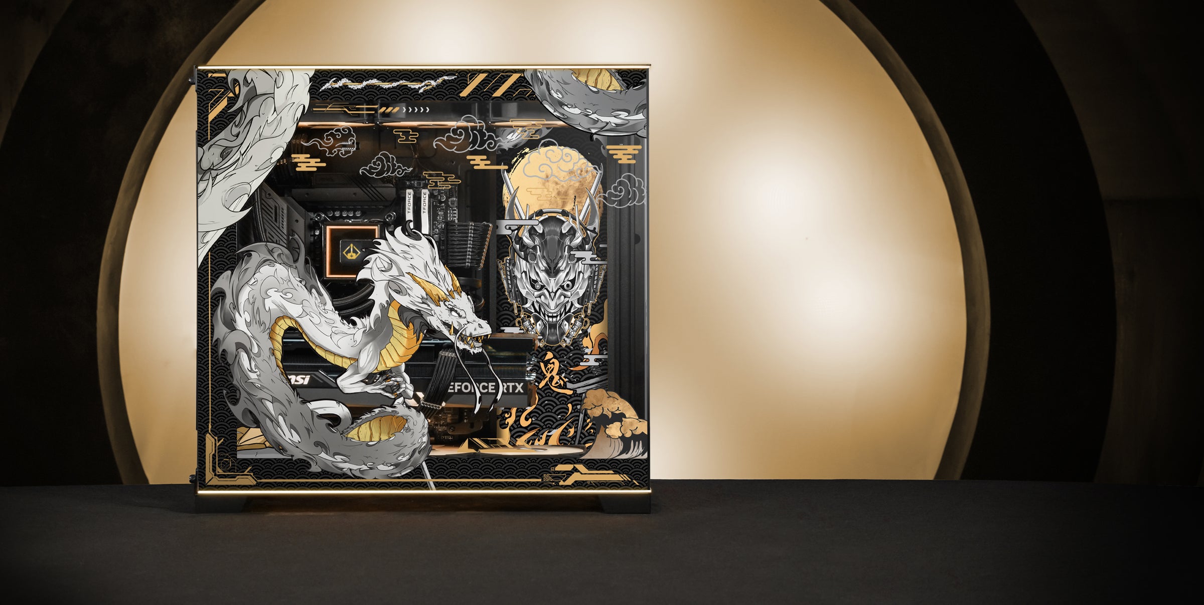 Golden Dragon Print side view