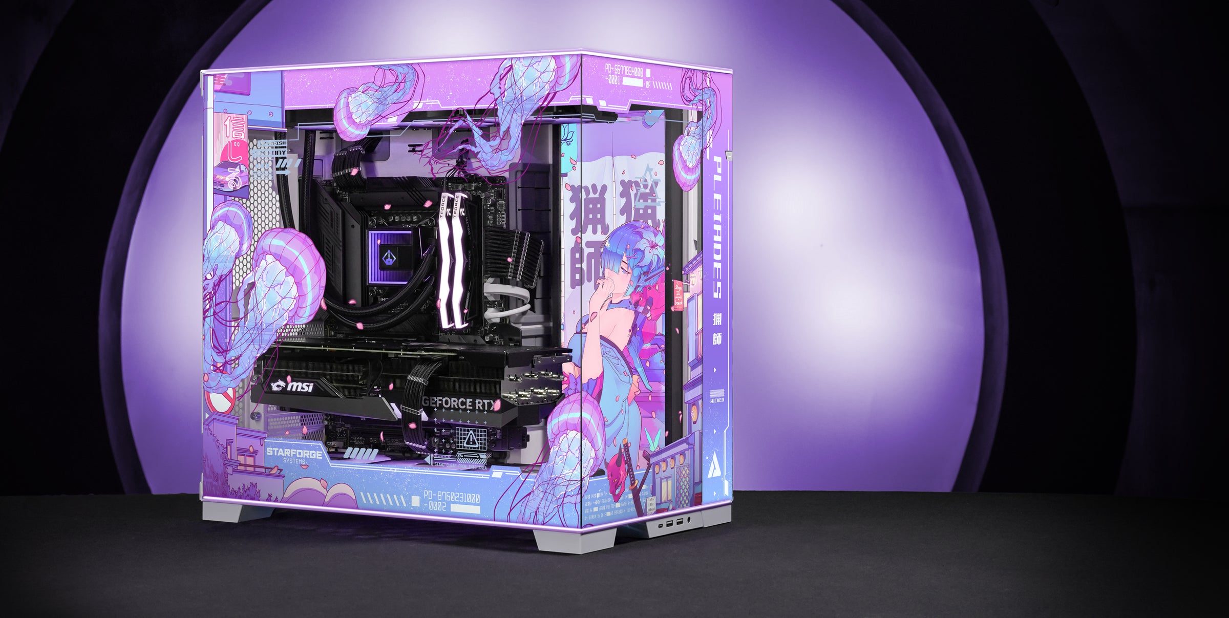 Jellyfish Crossing Print angled view