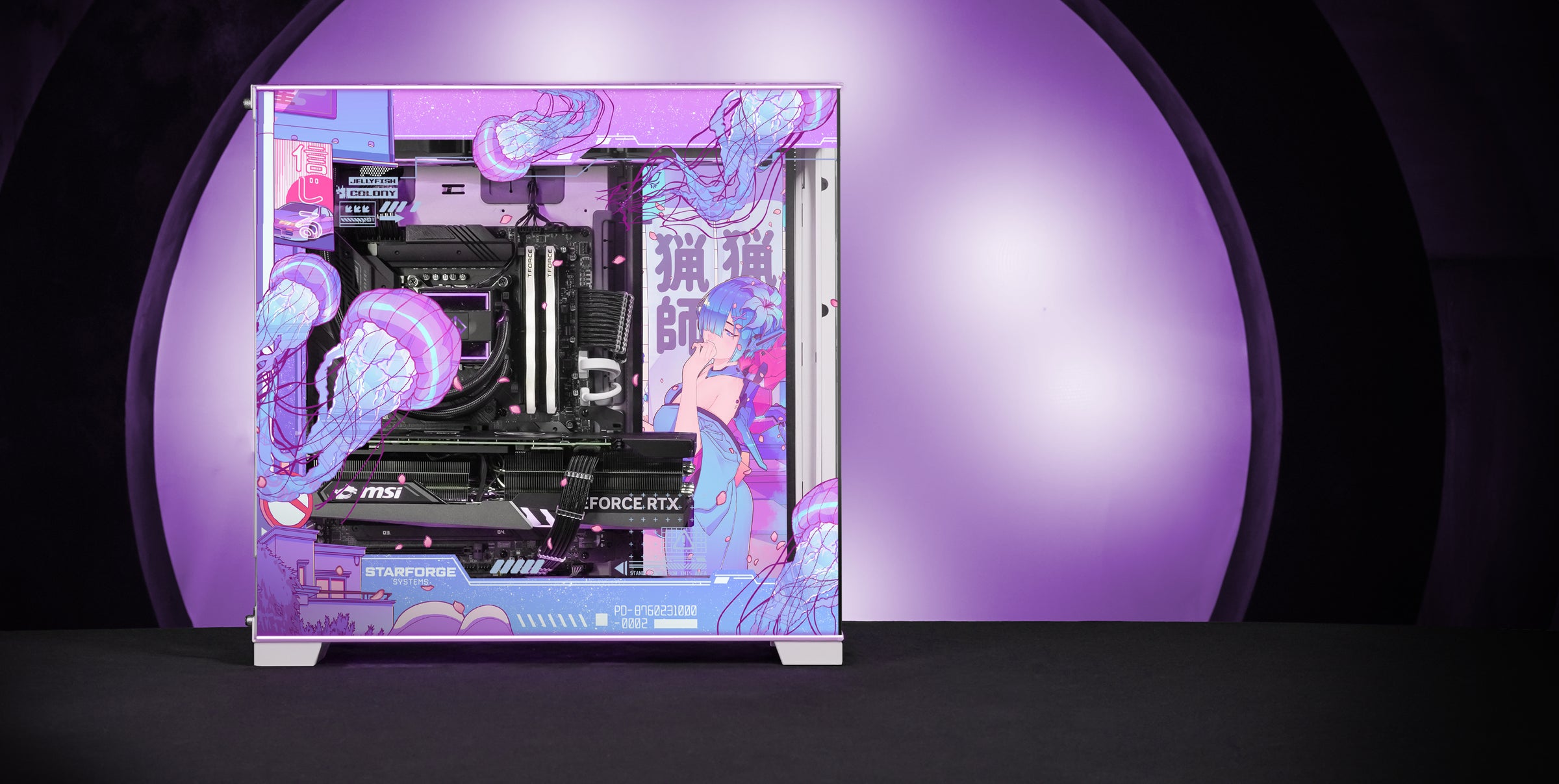 Jellyfish Crossing Print side view