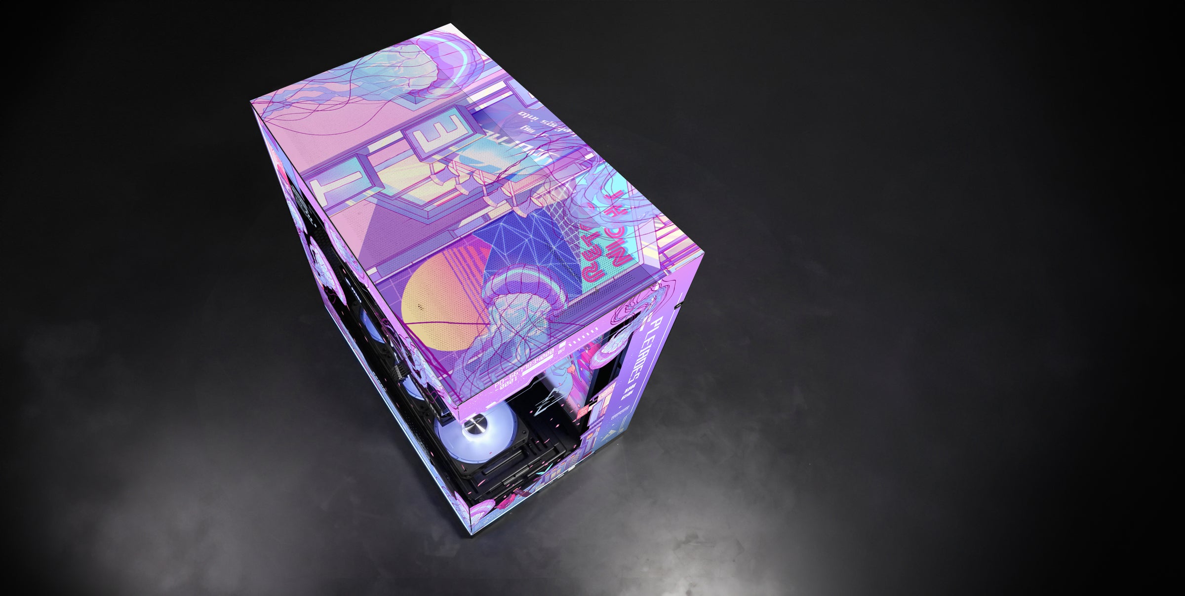 Jellyfish Crossing Print top view