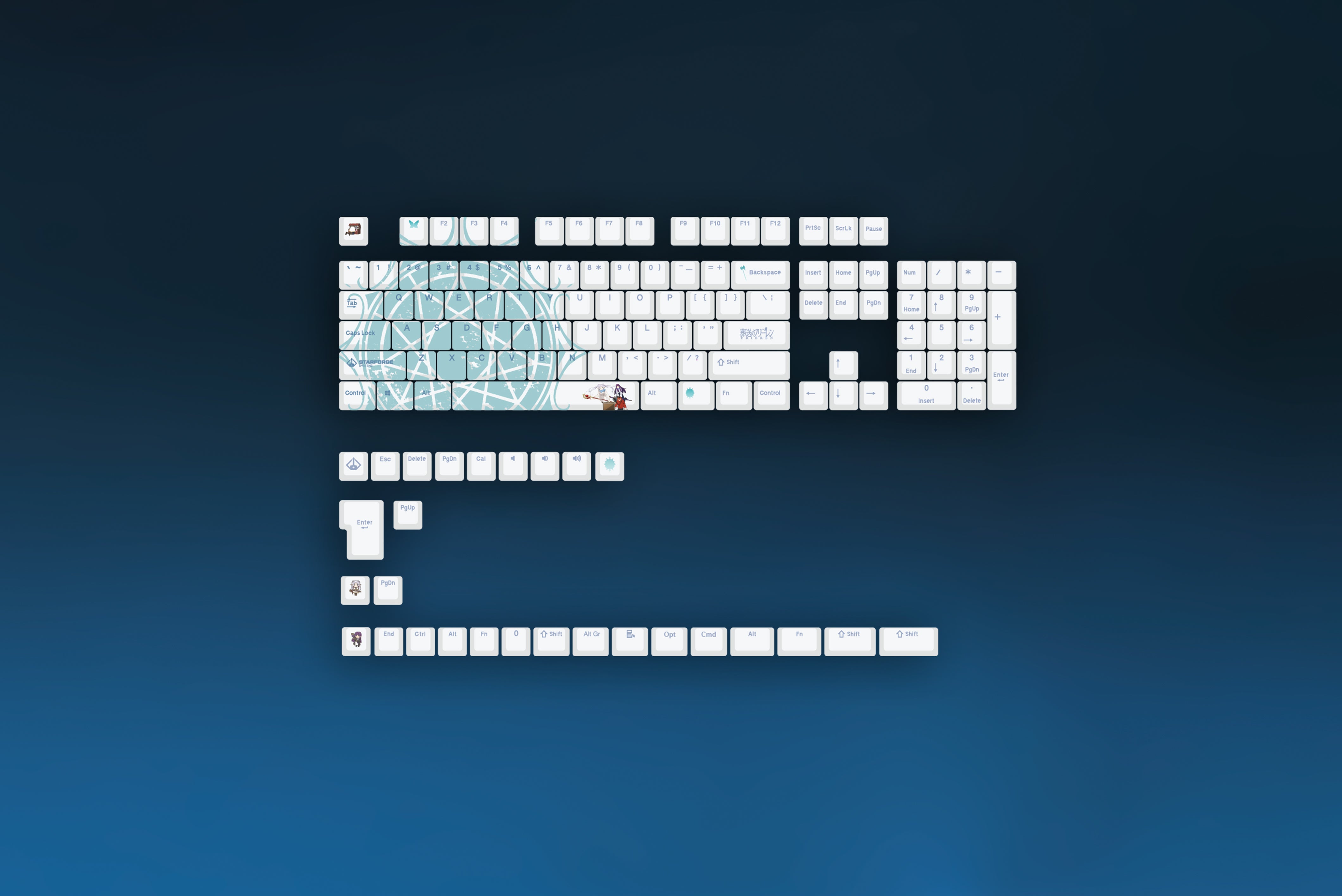 Frieren: Beyond Journey's End Keycap Set angled view