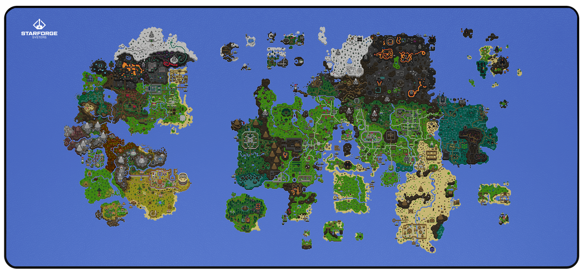 Runscape Map Colorized Old School RuneScape Keycap Setโ Starforge Systems