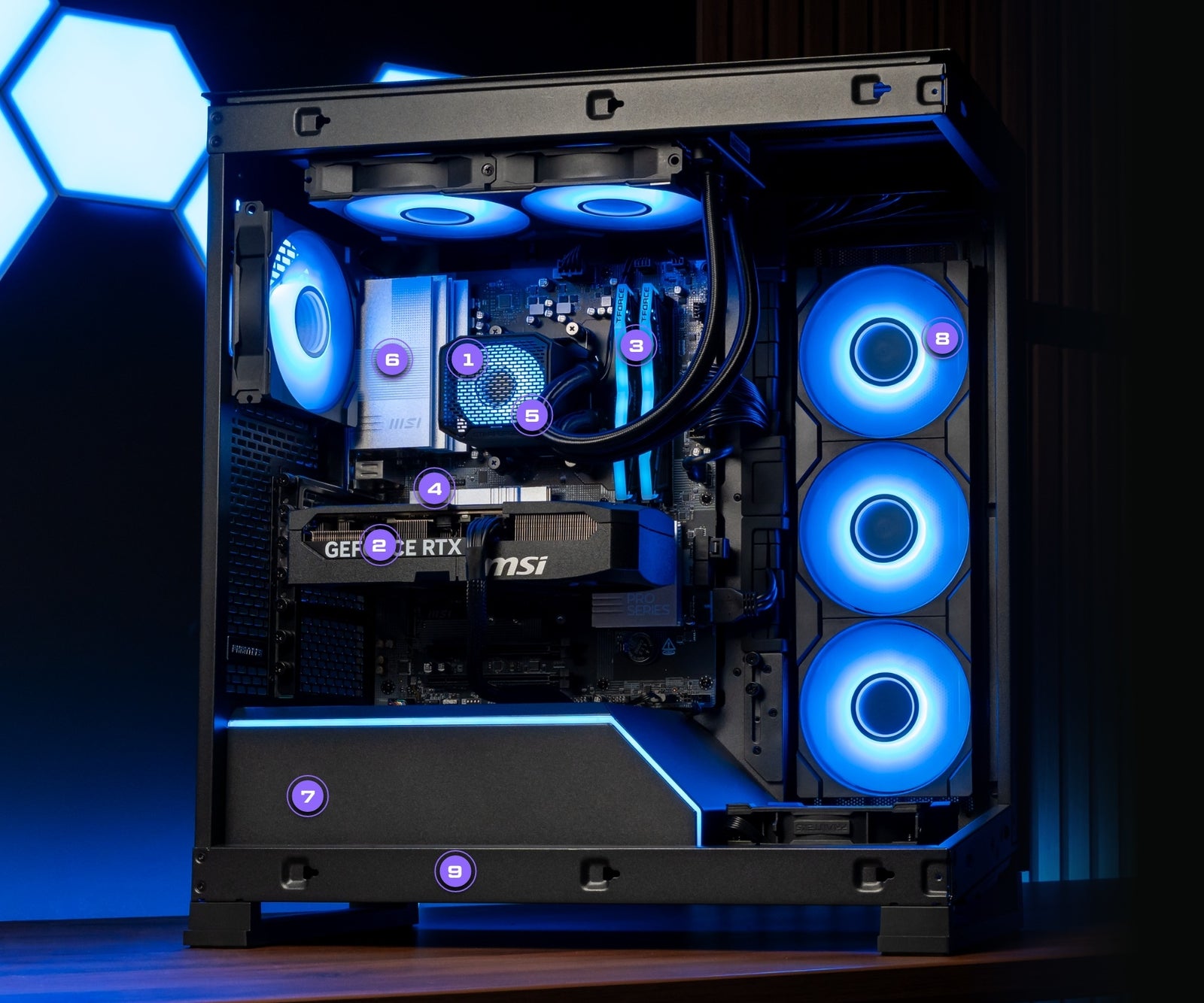 PC diagram with components labeled