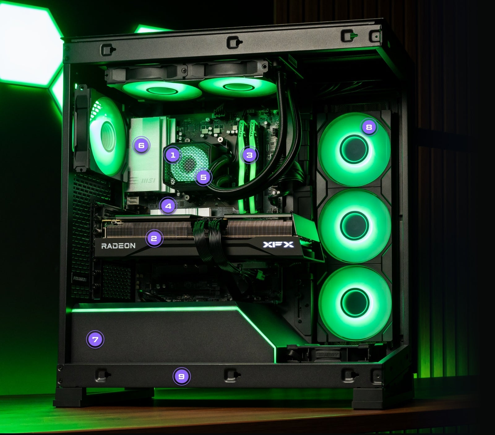 PC diagram with components labeled