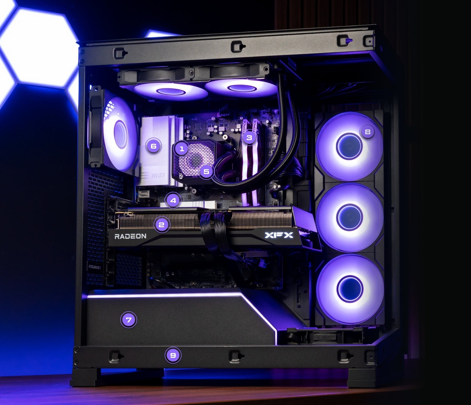 PC diagram with components labeled