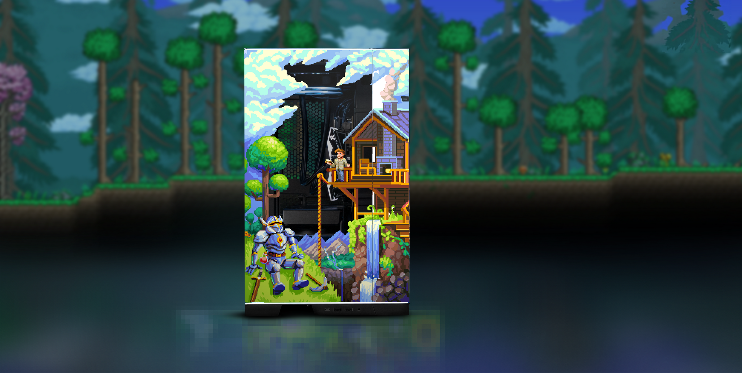 Terraria PC rear view