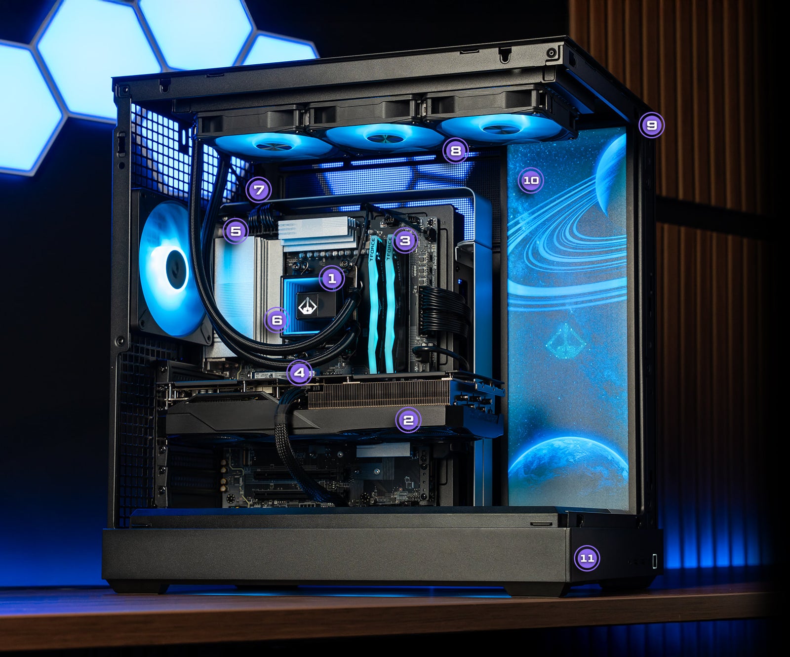 PC diagram with components labeled