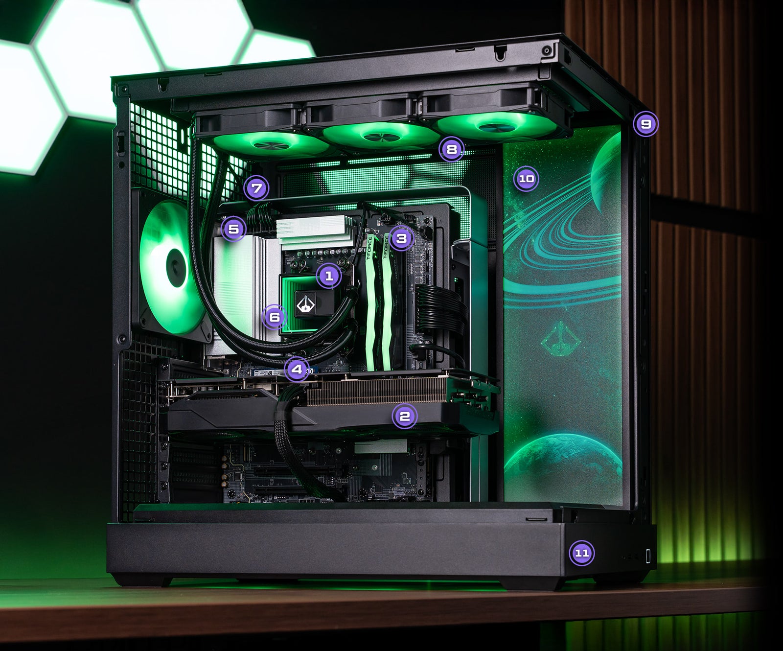 PC diagram with components labeled