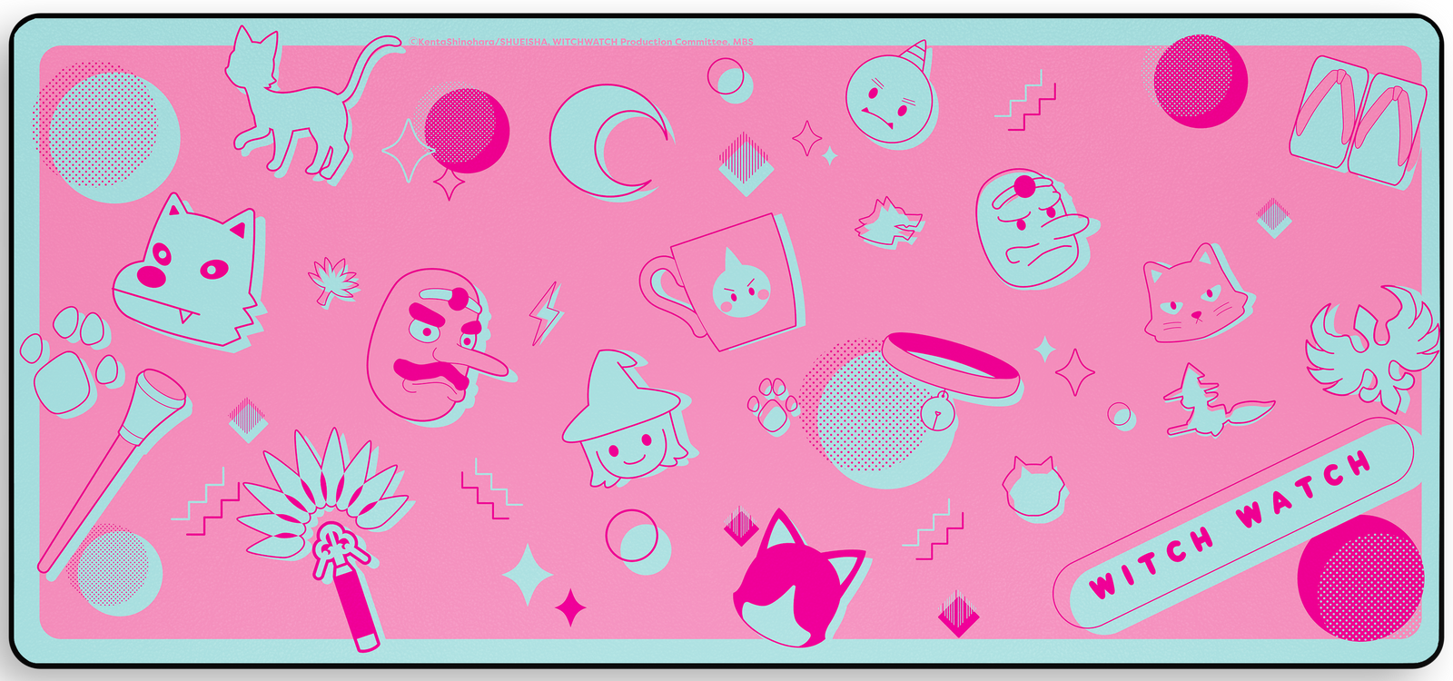 Doodles - Witch Watch Desk Mat angled view