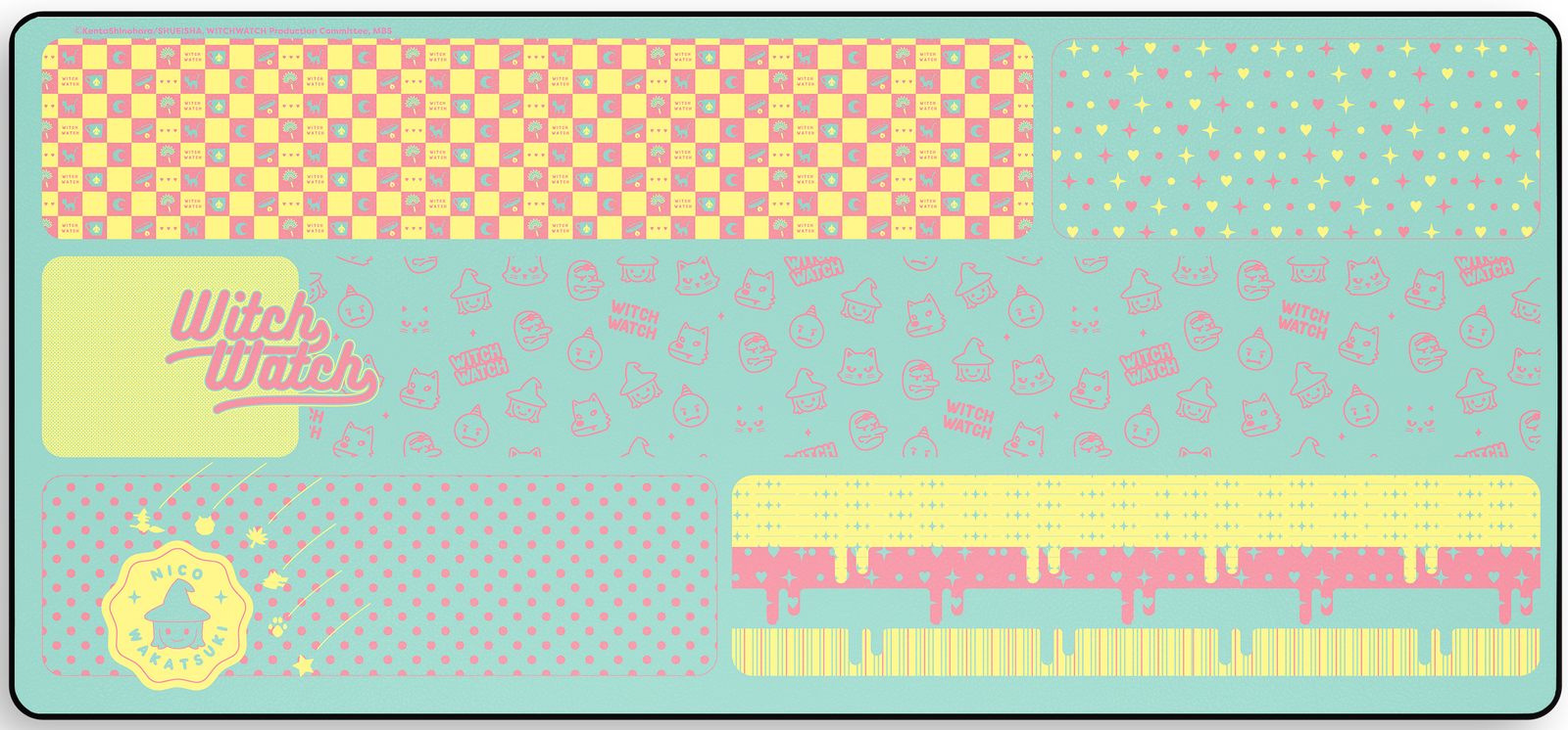 Nico's Choice - Witch Watch Desk Mat angled view