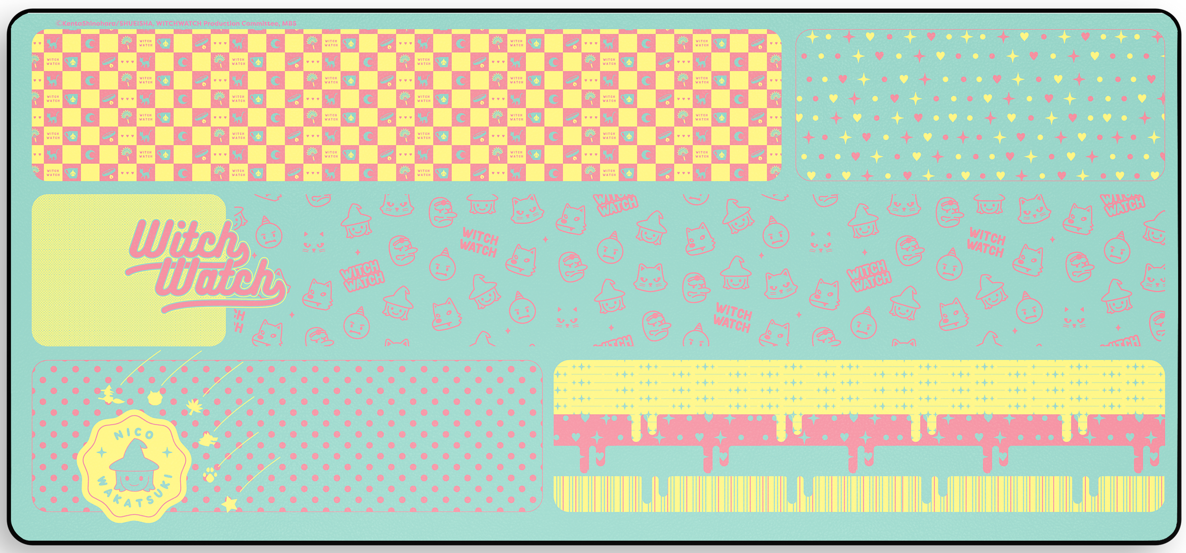 Nico's Choice - Witch Watch Desk Mat angled view
