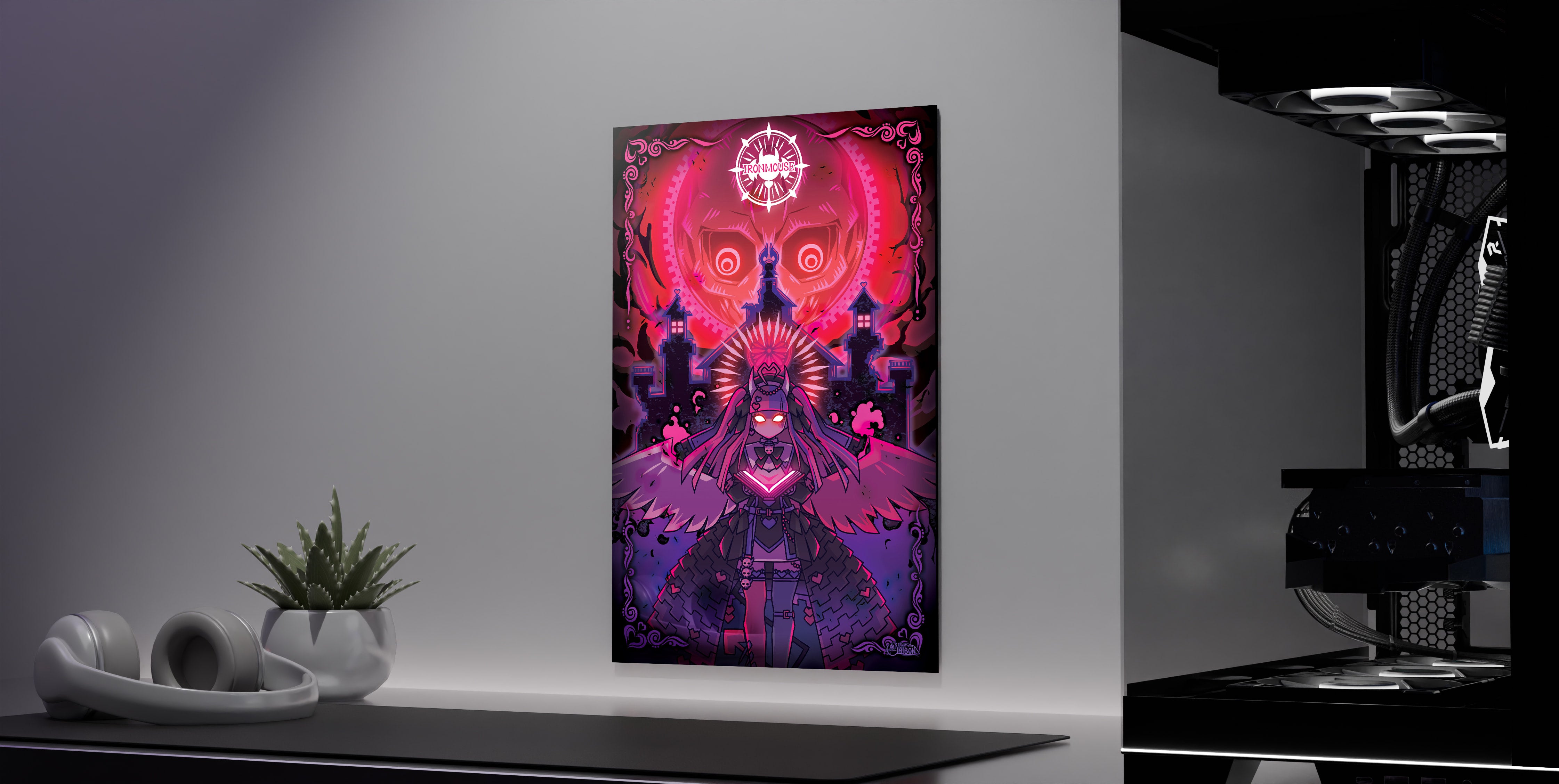 Ironmouse - Wall Art side view