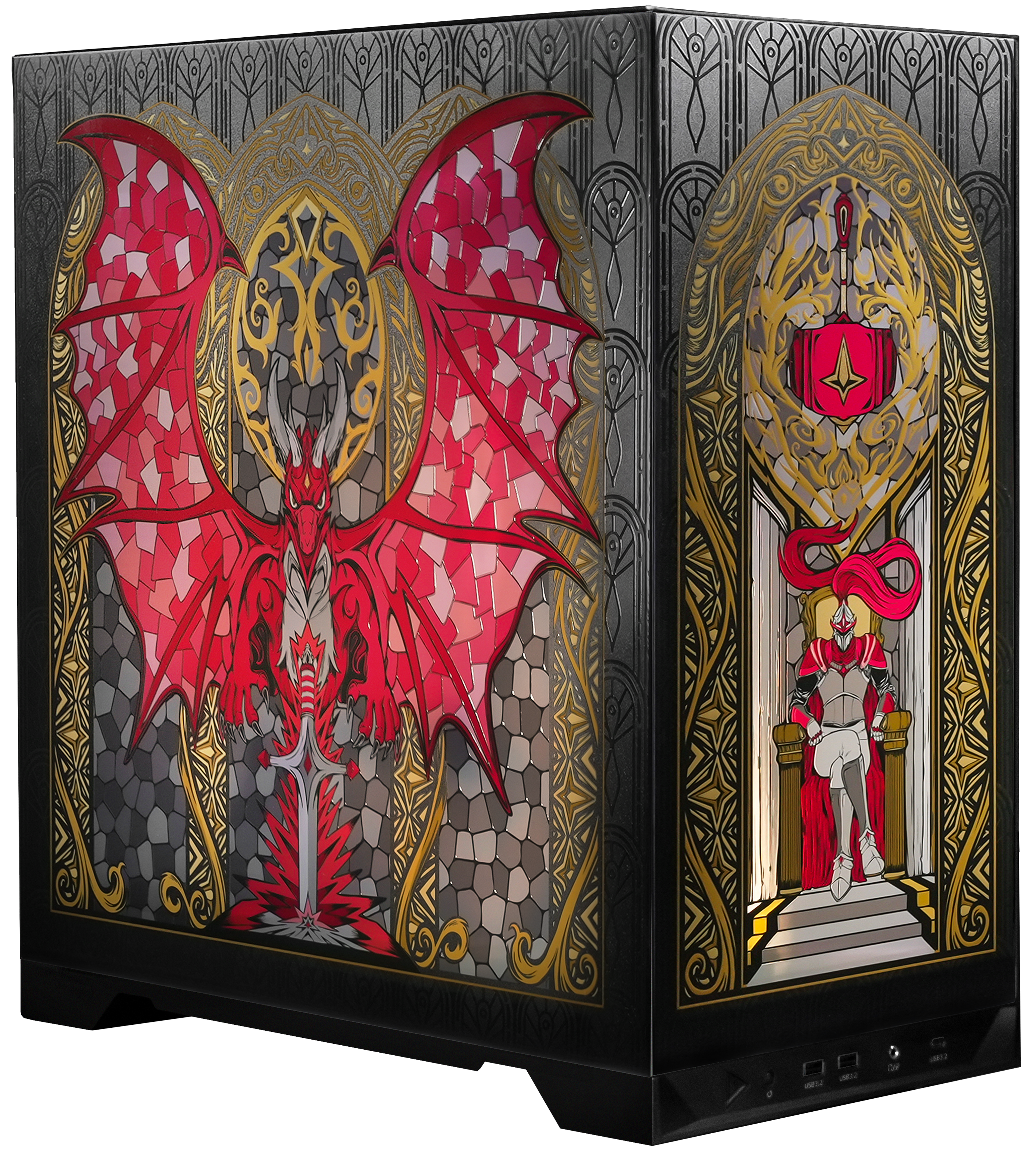 Anime PC Cases Starforge Systems XPGNav Cutout Dragon Crop 