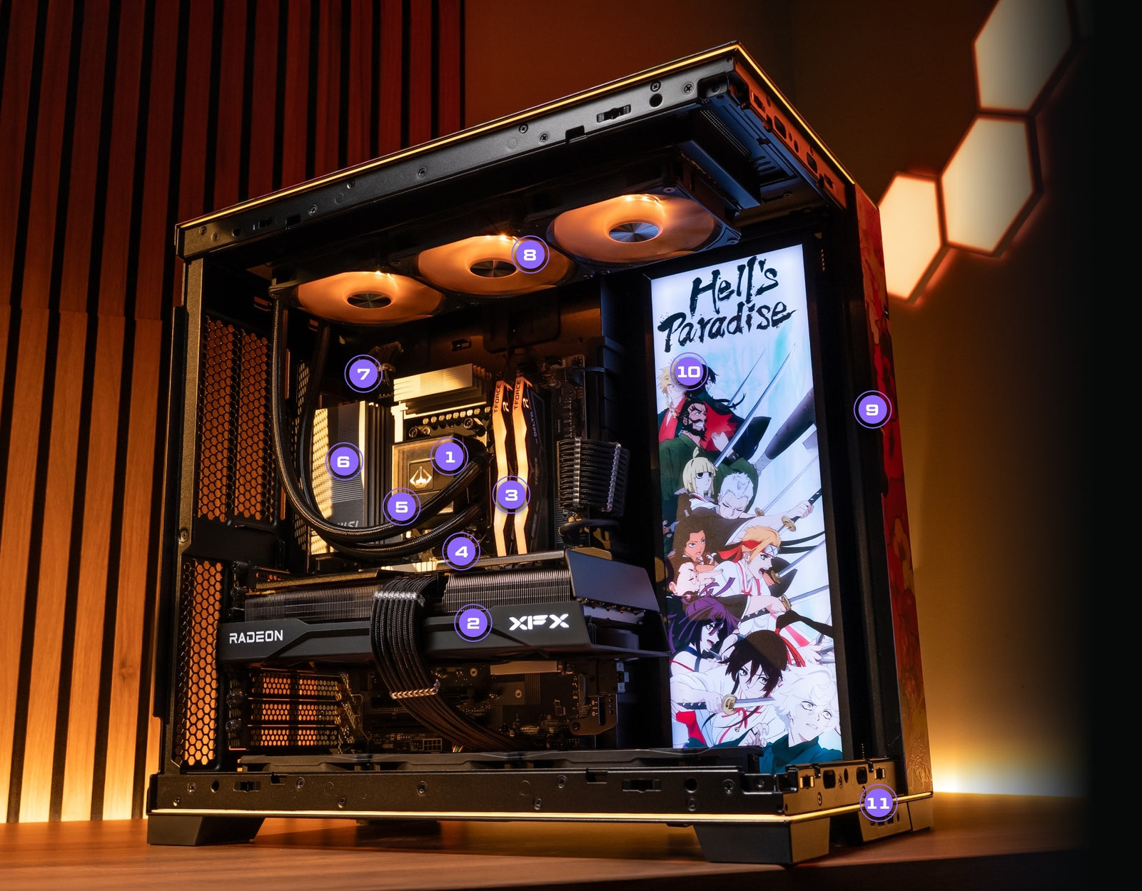 PC diagram with components labeled