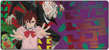 Momo and Okarun - DanDaDan Desk Mat