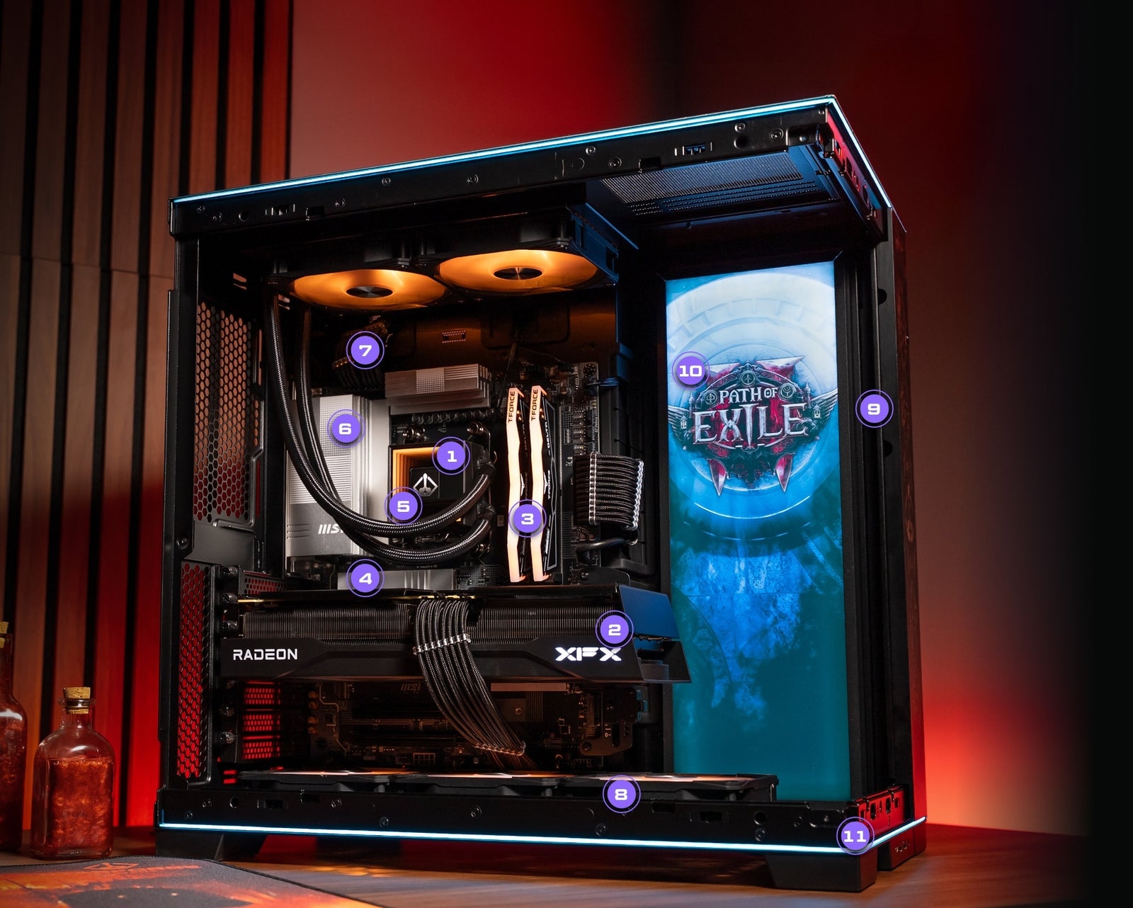 PC diagram with components labeled