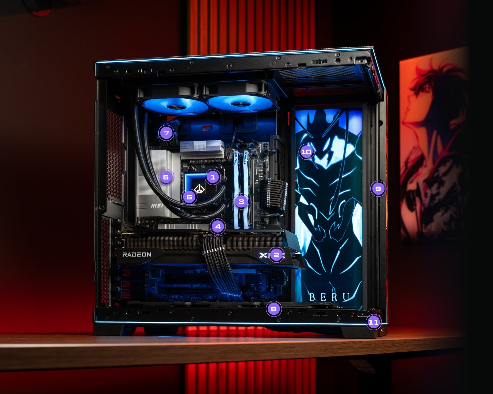 PC diagram with components labeled